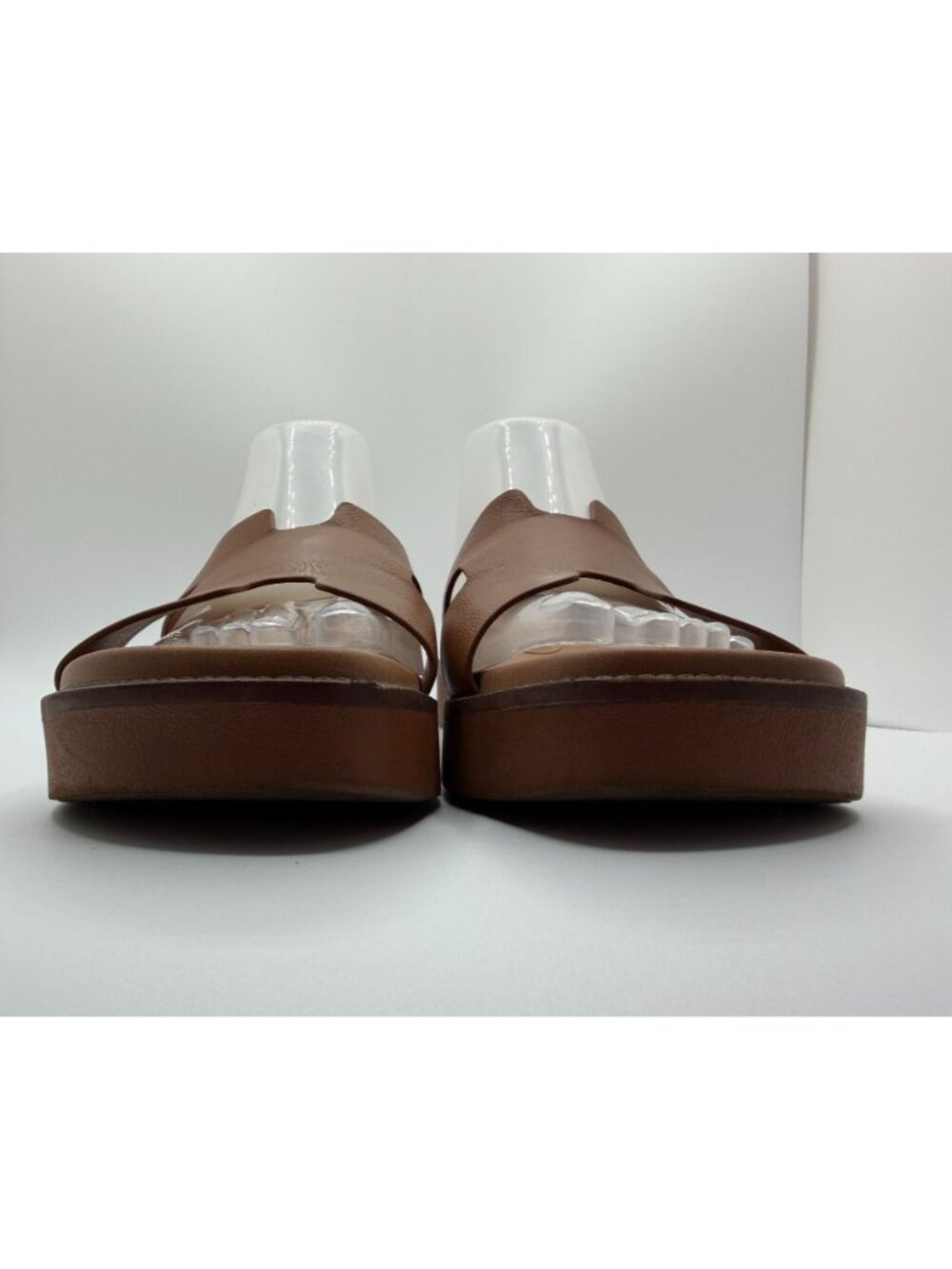 Steve Madden Riches Sandals Women Size 10M Tan Leather Platform Shoes - Picture 8 of 16
